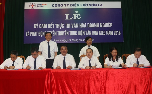 Lễ ký cam kết thực thi văn hóa doanh nghiệp và phát động tuyên thệ thực hiện Văn hóa an toàn lao động năm 2018